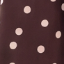 Chocolate Polka Dot Square Neck A-Line Midi Dress