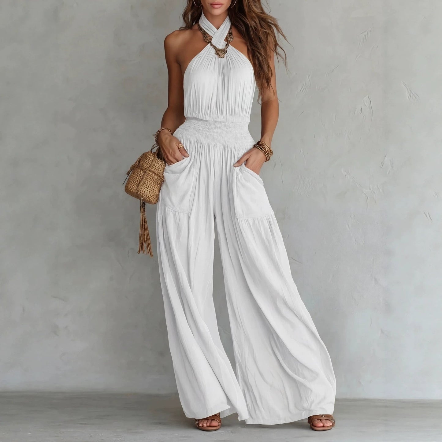 Bianca | Mono con elegante escote cruzado