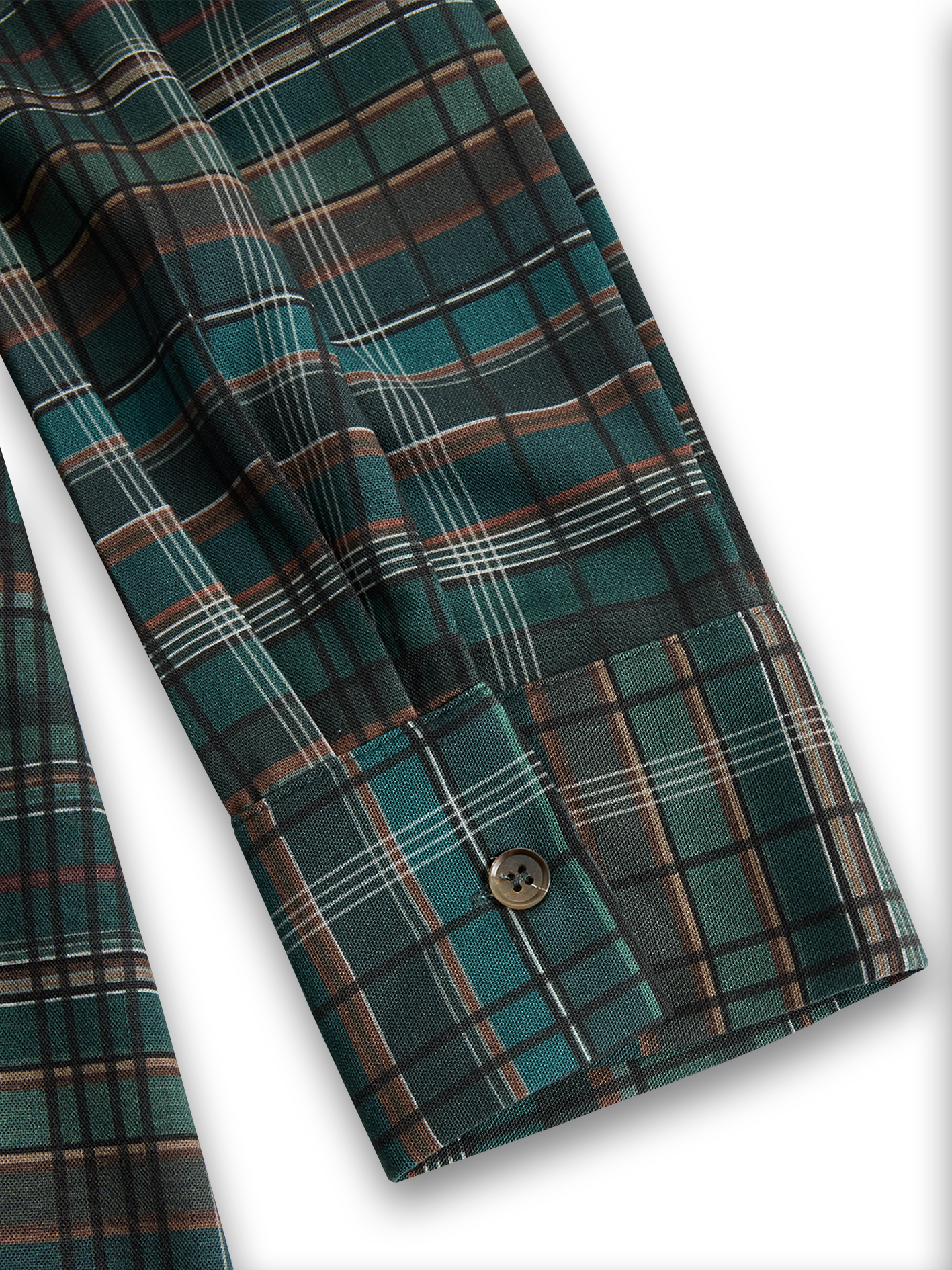 Plaid Lapel Single-Breasted Camisa Chalecoido maxi