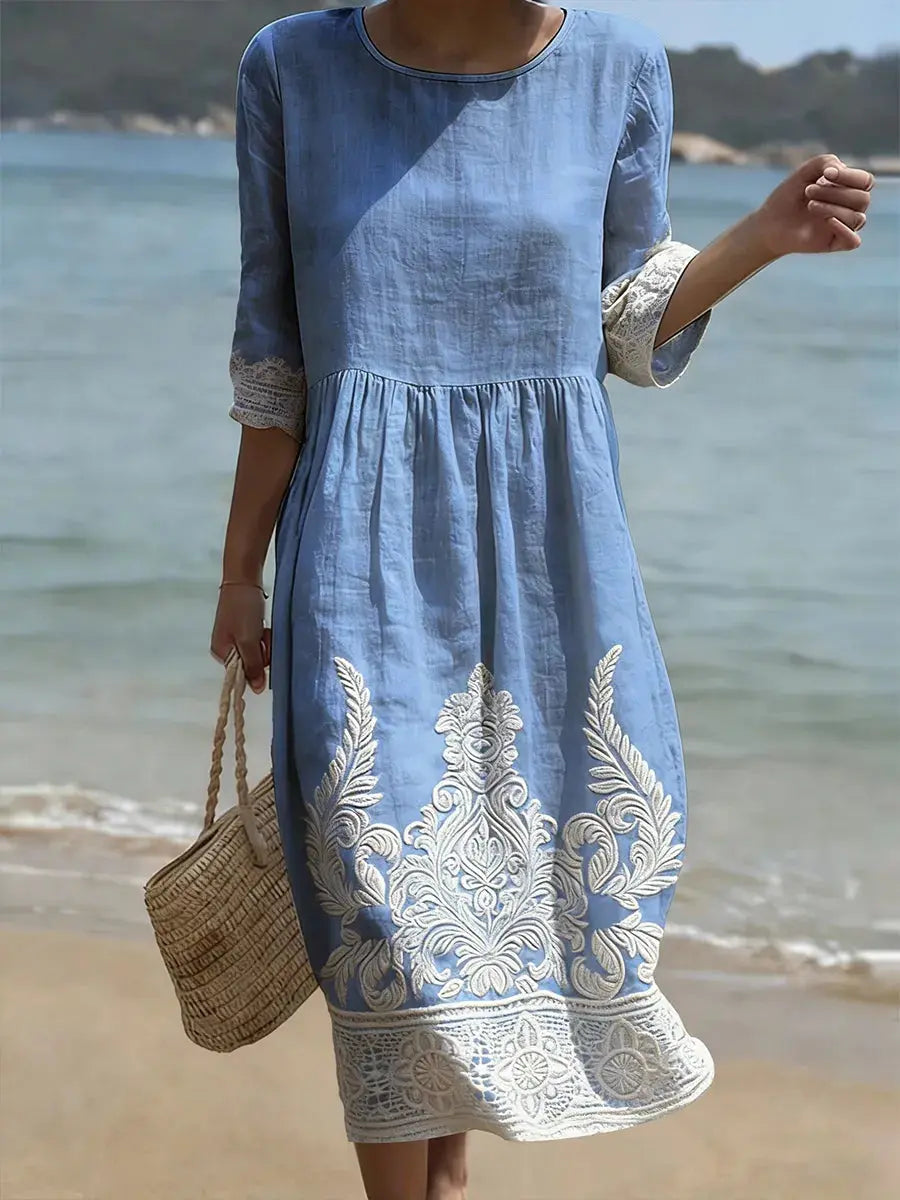 Vestido casual de mujer con estampado floral Adriana Valera
