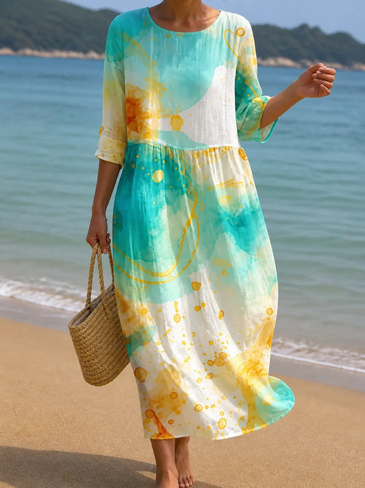 Vestido casual de mujer con estampado floral Adriana Valera