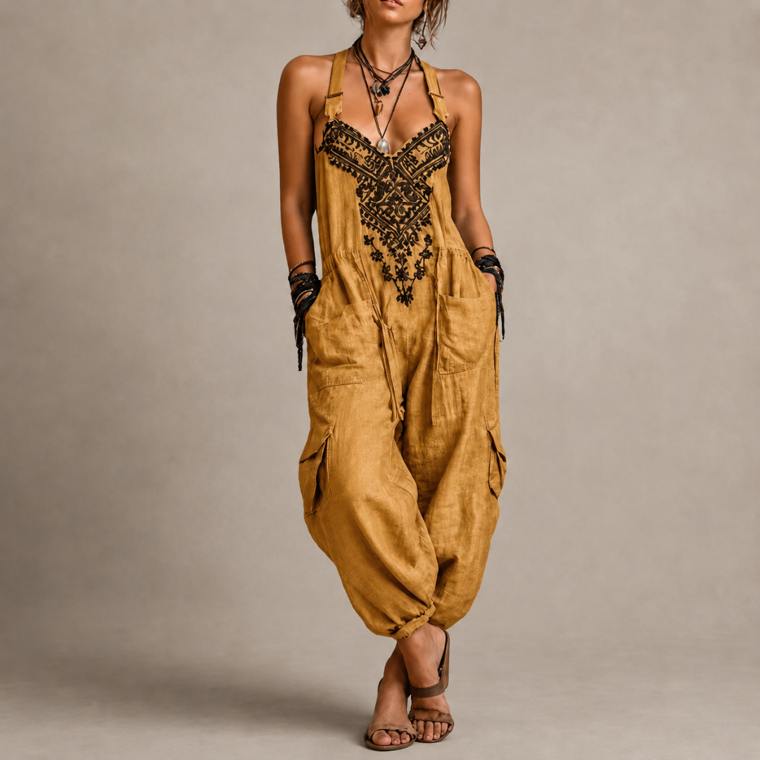 Valentina – Mono bohemio de cuello halter