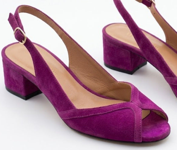 Matilde | Zapatos planos de gamuza fucsia para el verano