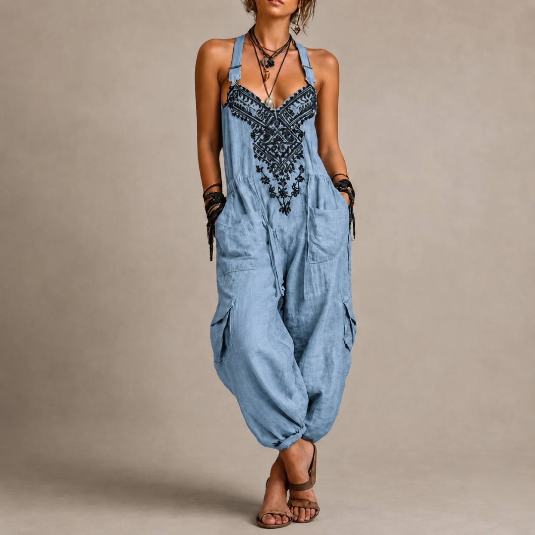 Valentina – Mono bohemio de cuello halter