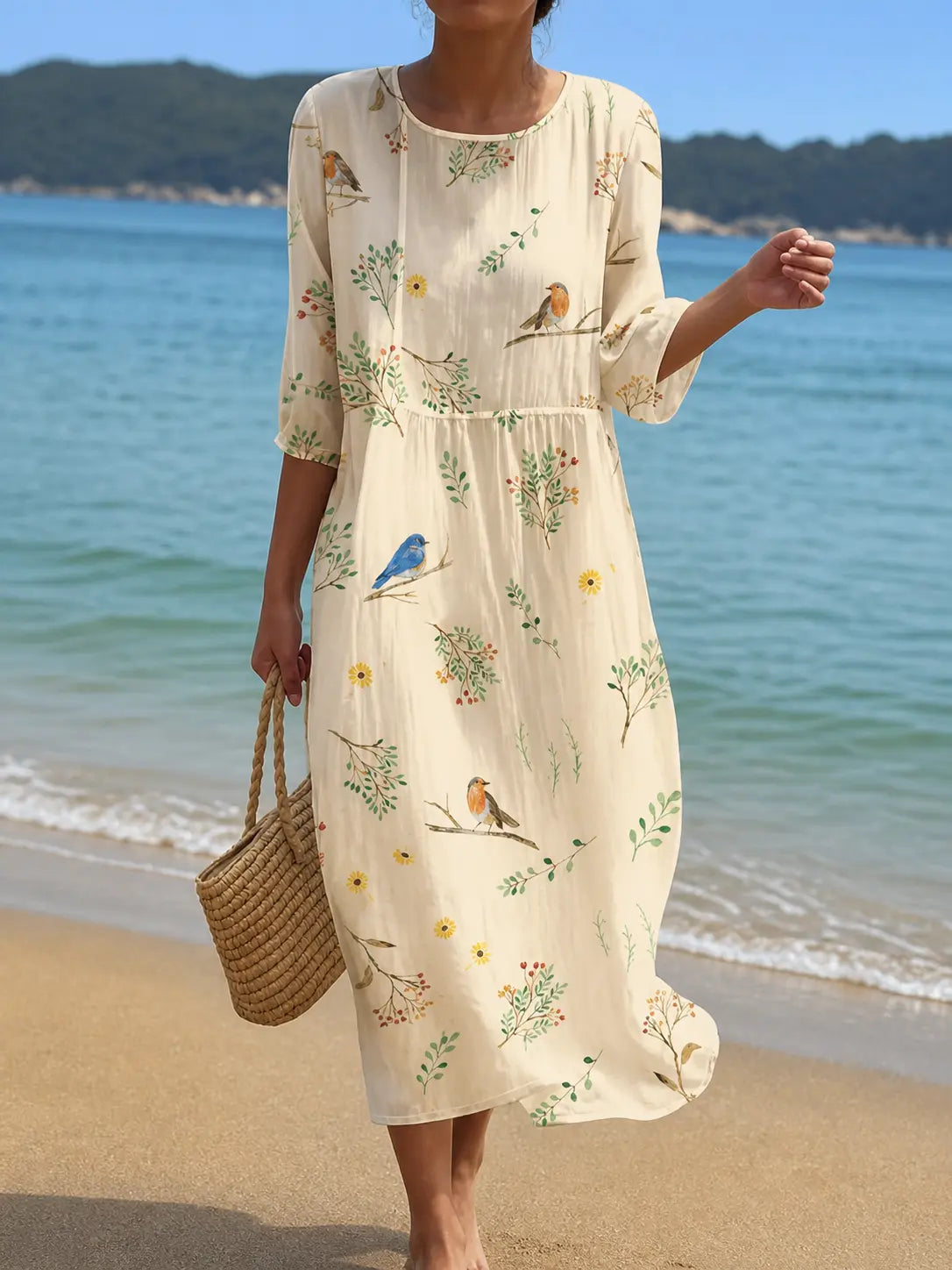 Vestido casual de mujer con estampado floral Adriana Valera