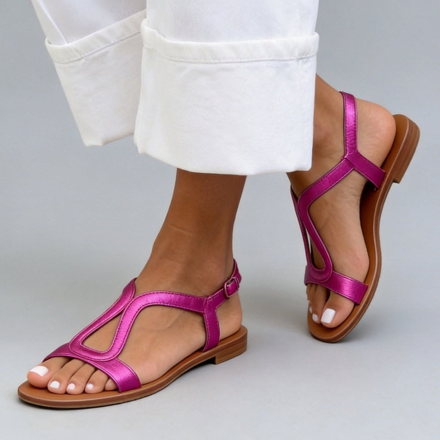 Ludovica | Sandalias Casuales Planas Destalonadas para Verano