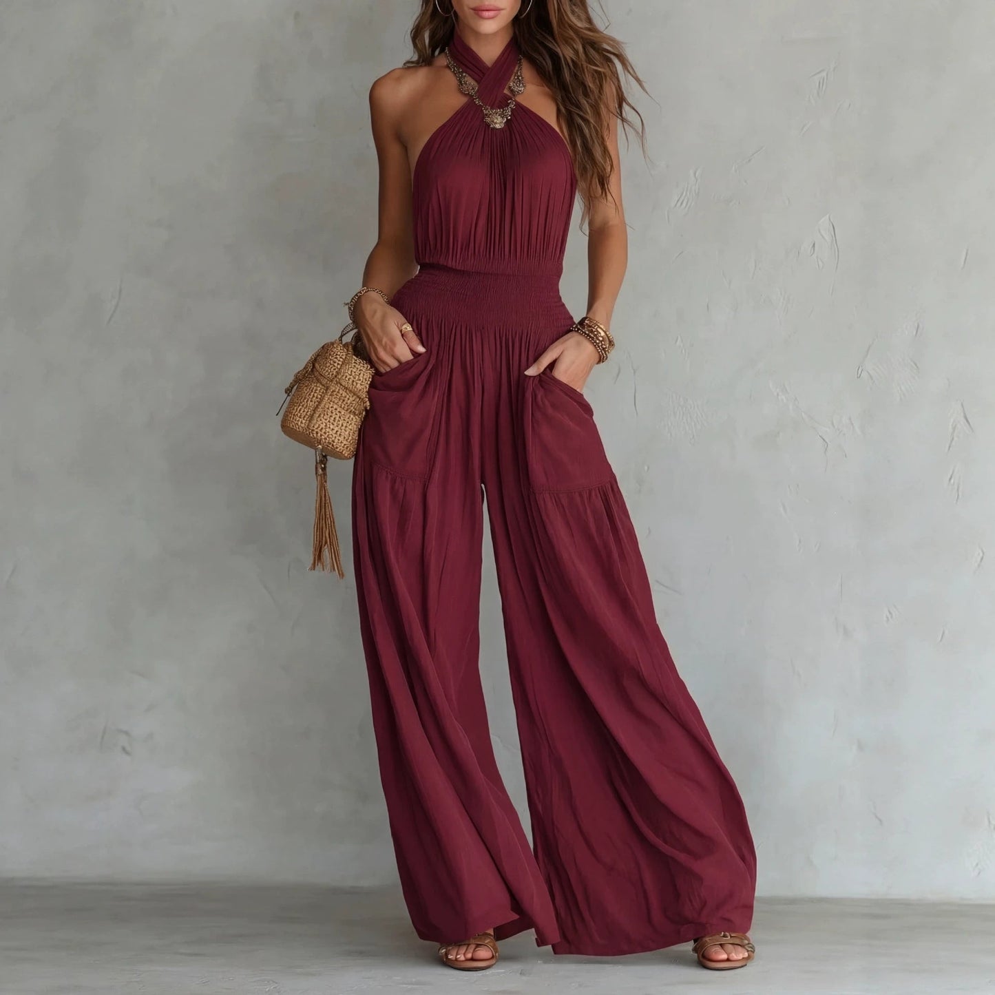 Bianca | Mono con elegante escote cruzado
