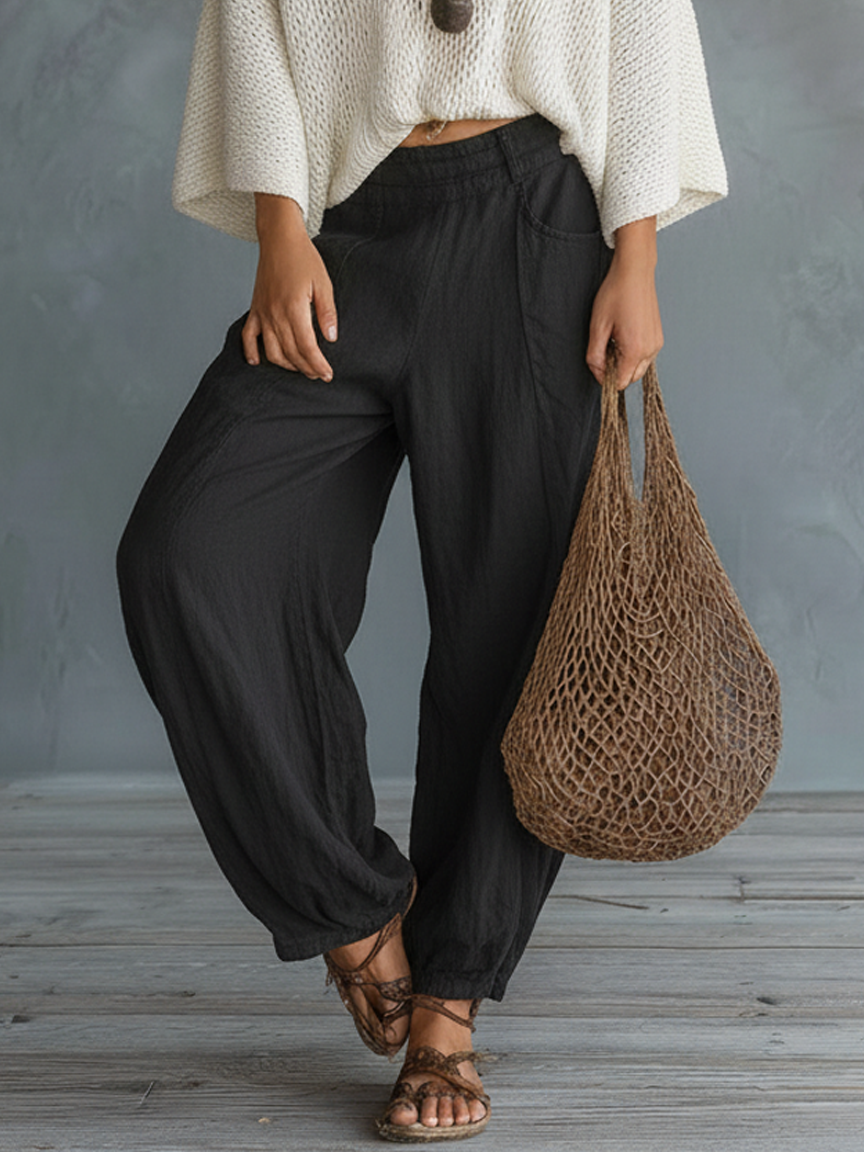 Minimalista Lightweight Cape-sleeved Jersey And Harem Pantalón Conjunto