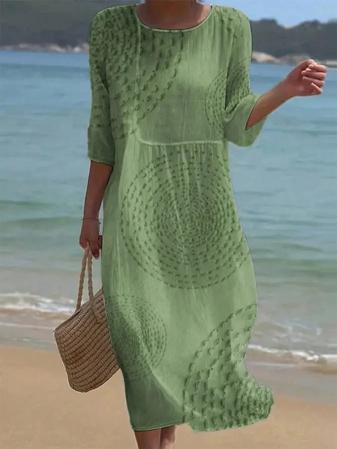 Vestido casual de mujer bordado Adriana Valera