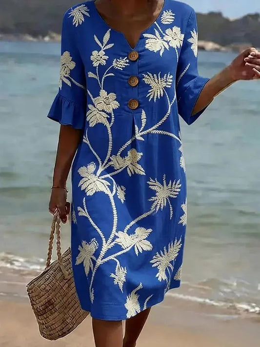 Vestido casual de mujer con estampado floral Adriana Valera