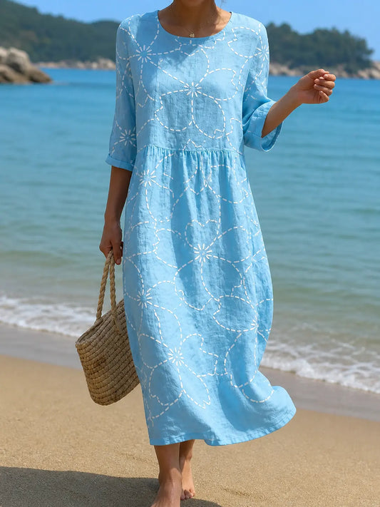 Vestido casual de mujer con estampado floral Adriana Valera