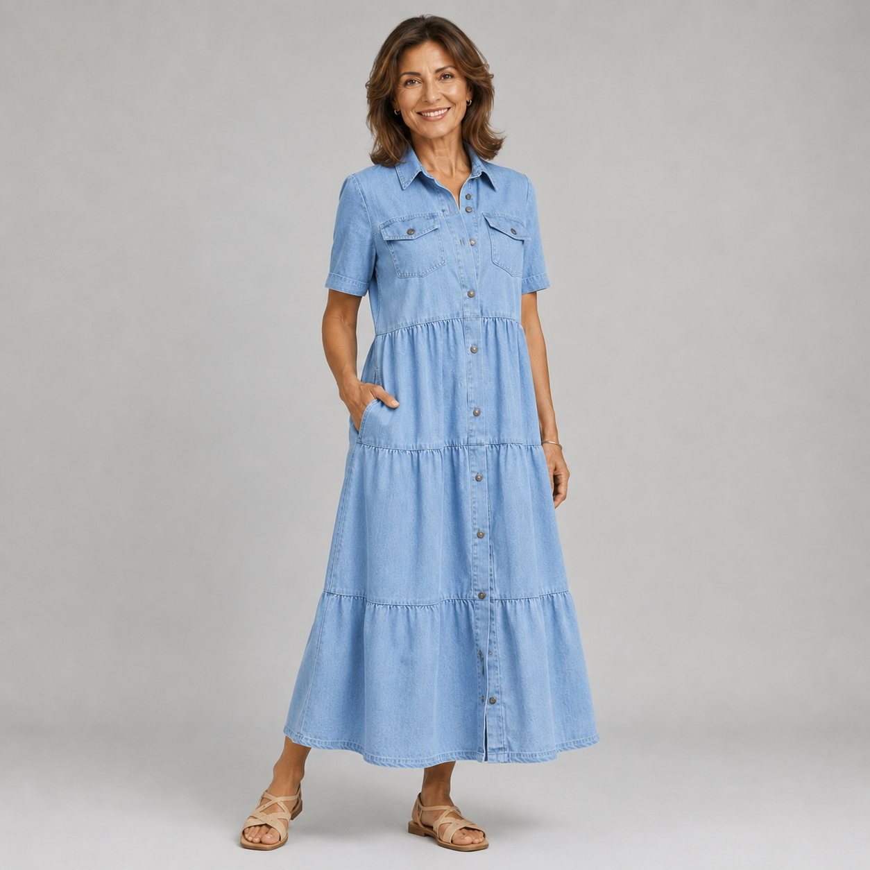 Luna | Vestido Denim Fluido