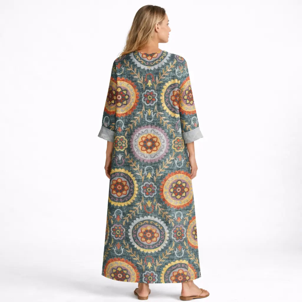 Elia™ | Vestido Midi Geométrico Adriana Valera