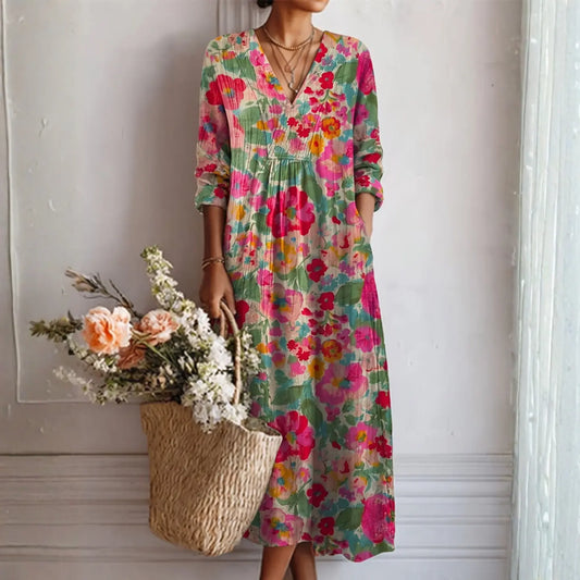 Rosa™ | Vestido Floral Elegante Adriana Valera