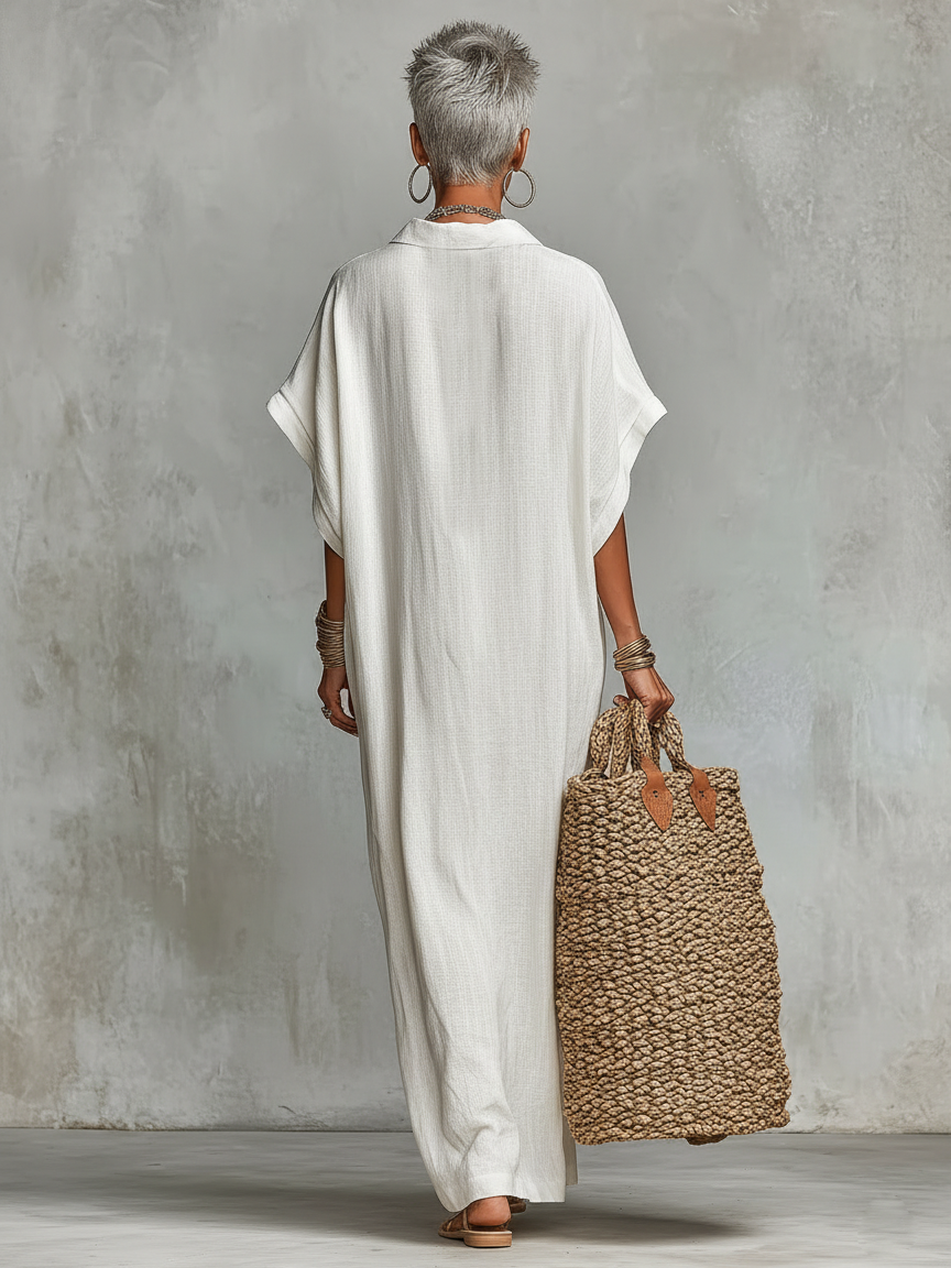 Minimalista Holgado Camisa Chalecoido maxi