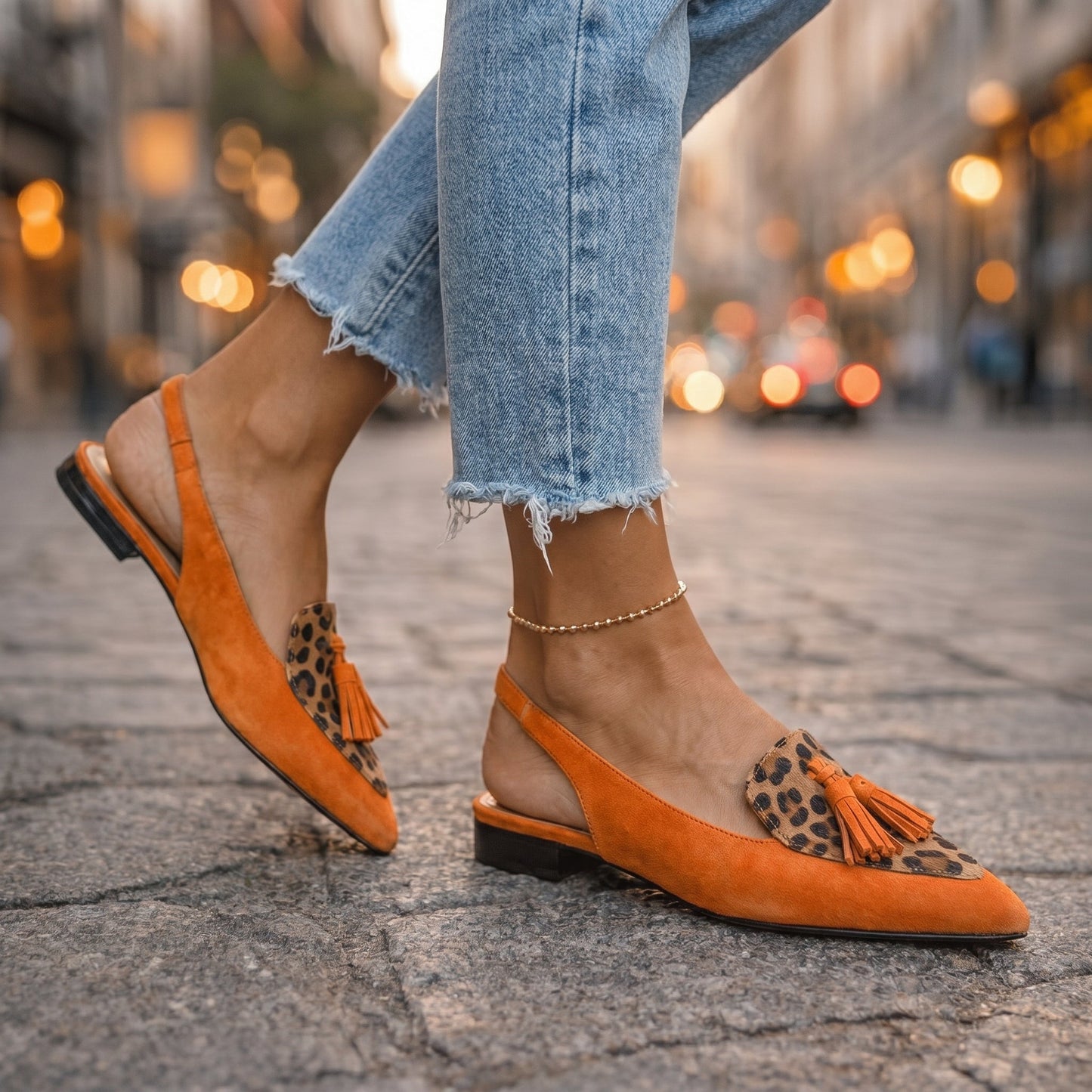 Valentina - Fringe Detail Pointed Sandals