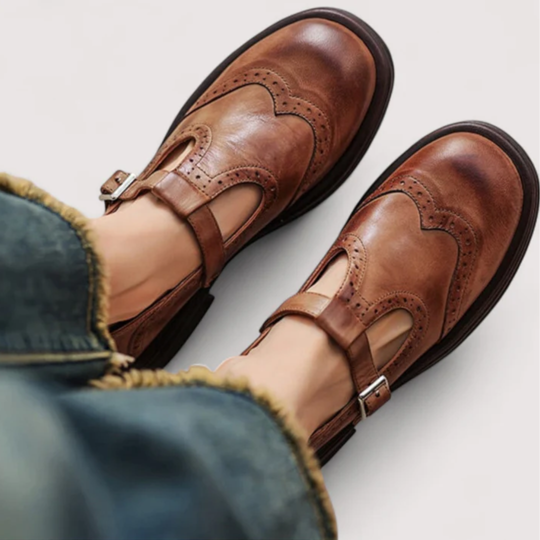Mariela | Zapatos de Cuero con Hebilla