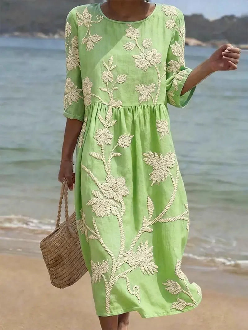 Vestido casual de mujer con estampado floral Adriana Valera