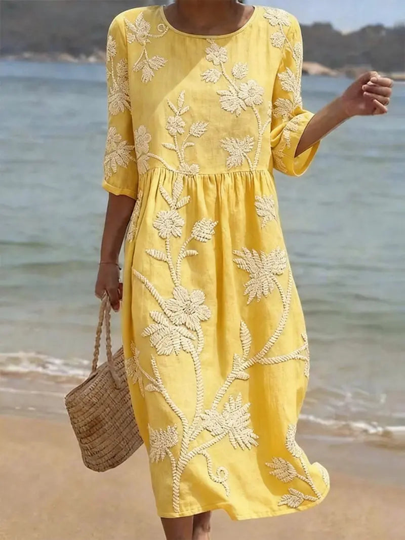 Vestido casual de mujer con estampado floral Adriana Valera