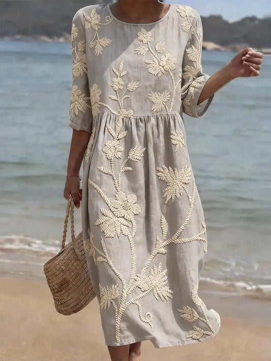 Vestido casual de mujer con estampado floral Adriana Valera