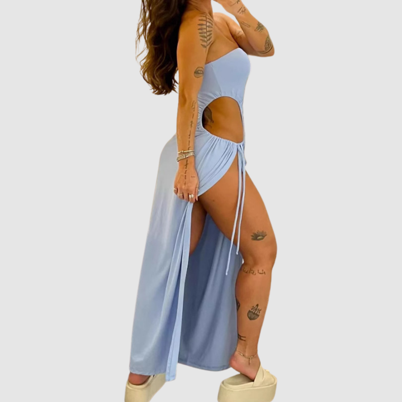 Siera | Vestido tubo con escote descubierto