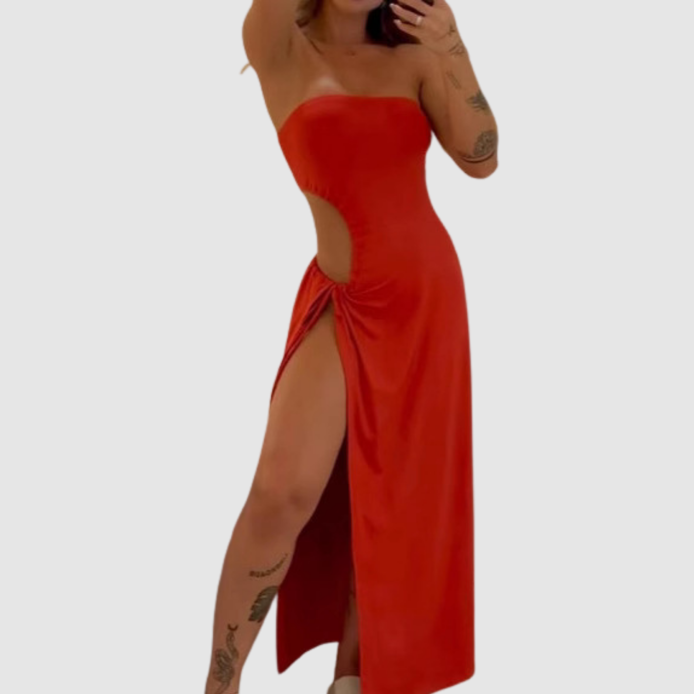 Siera | Vestido tubo con escote descubierto