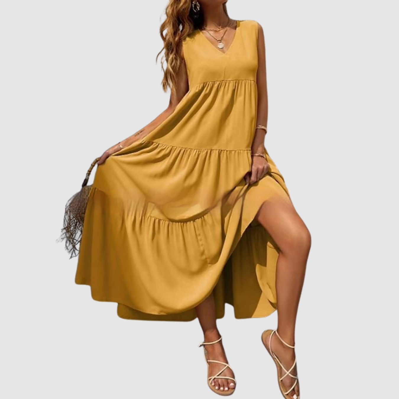 Amora | Vestido sin mangas con cuello en V