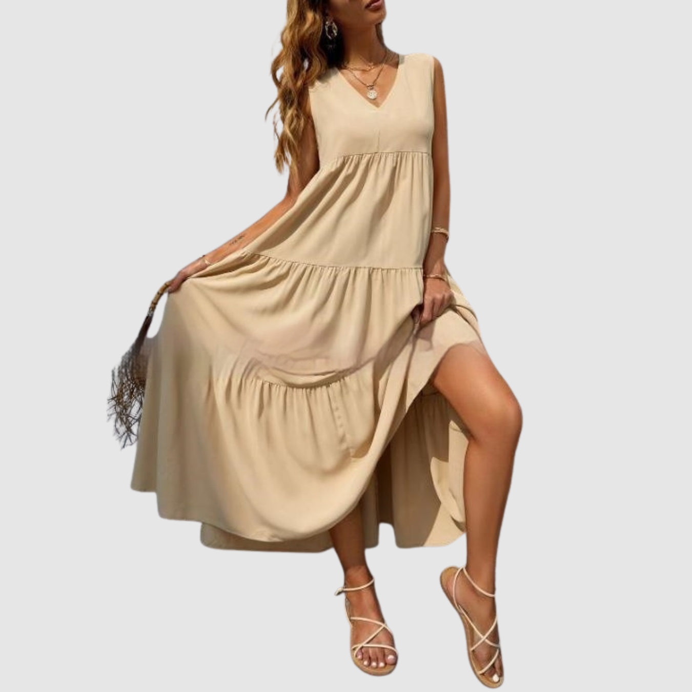 Amora | Vestido sin mangas con cuello en V