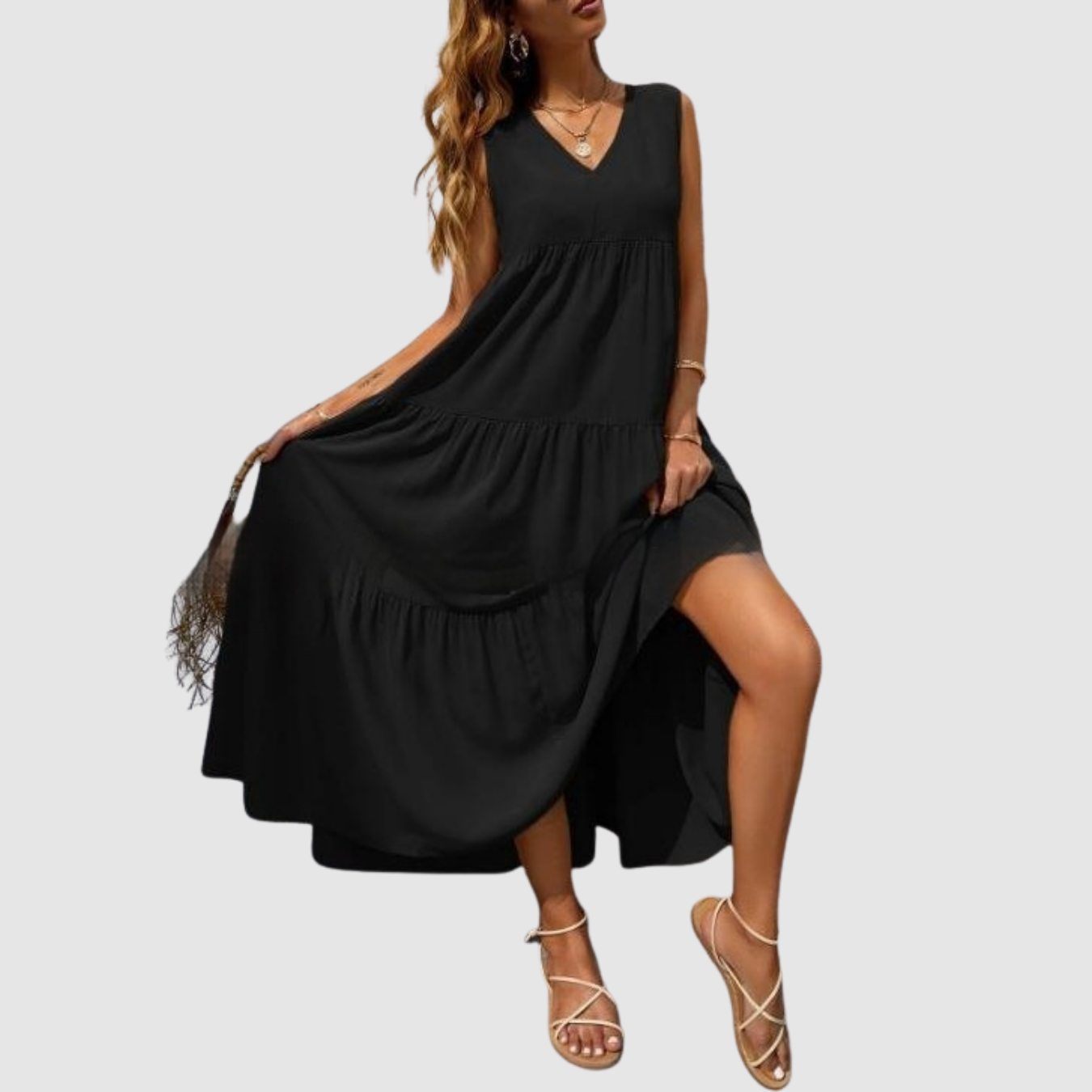 Amora | Vestido sin mangas con cuello en V