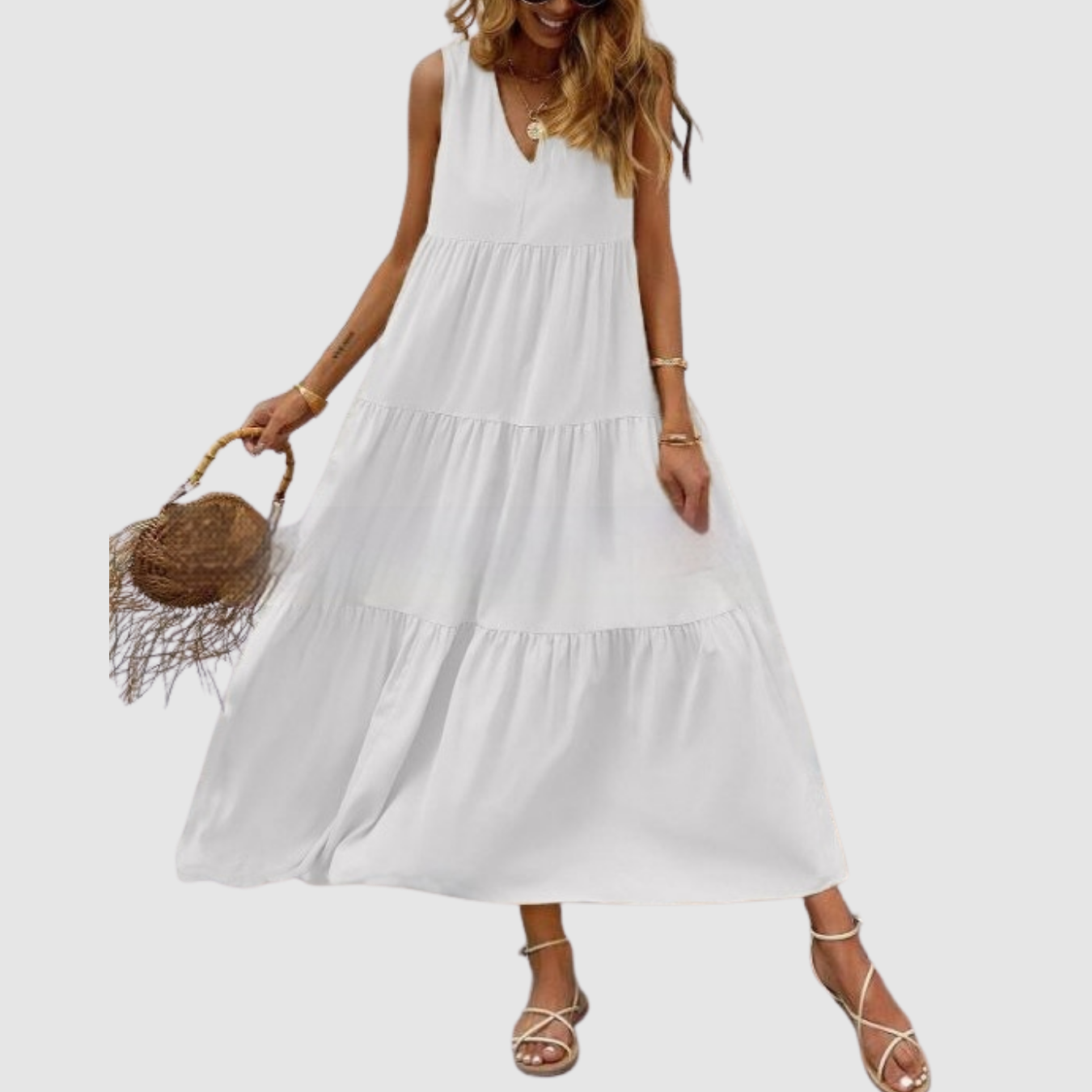 Amora | Vestido sin mangas con cuello en V