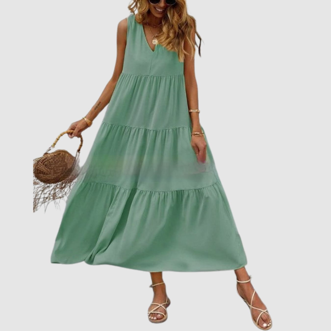 Amora | Vestido sin mangas con cuello en V
