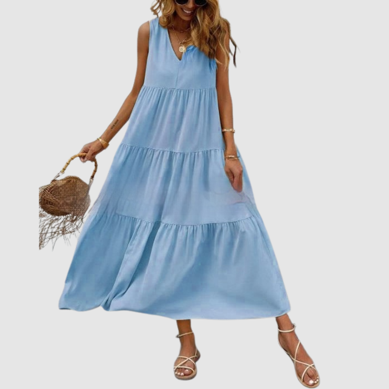 Amora | Vestido sin mangas con cuello en V