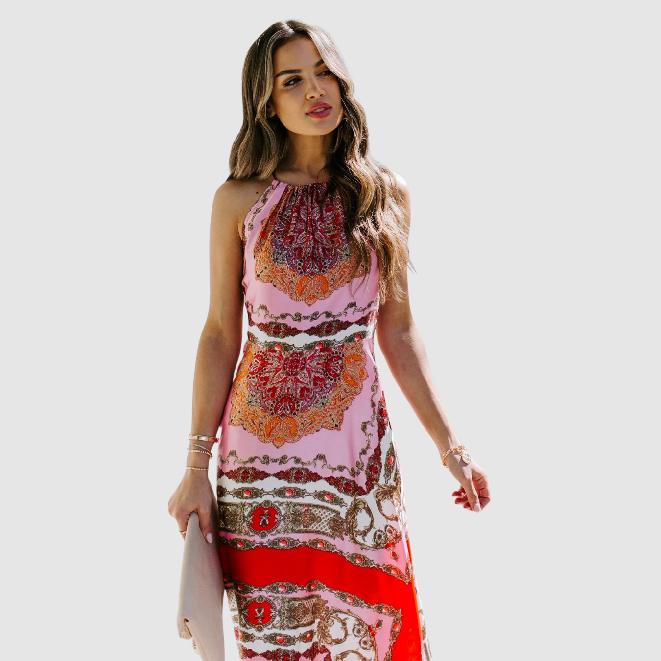 Amora | Vestido playero con cuello halter