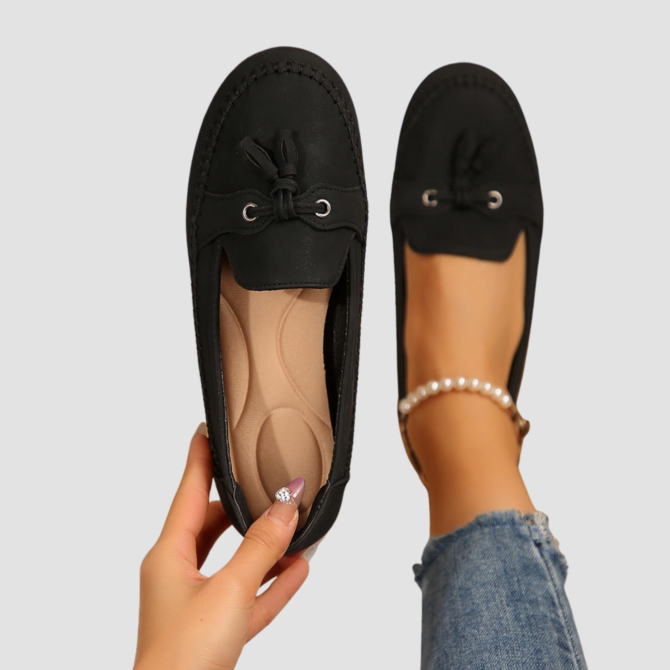 Sara | Mocasines de punta redonda