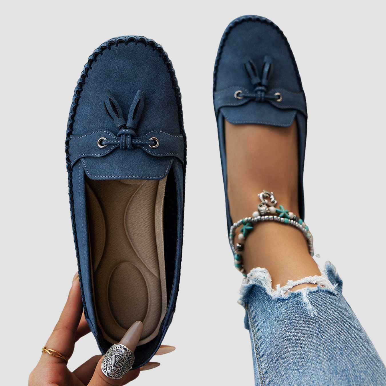 Sara | Mocasines de punta redonda