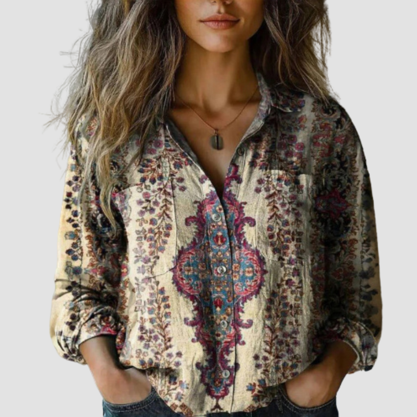 Tova | Blusa étnica retro