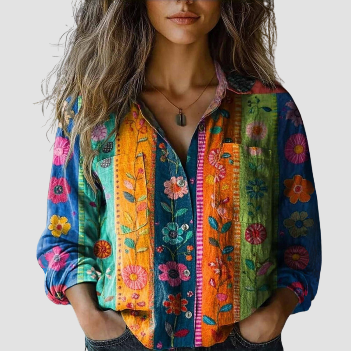 Tova | Blusa étnica retro