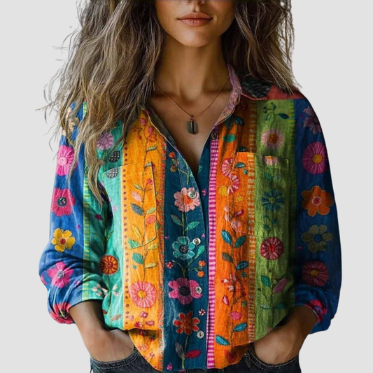 Tova | Blusa étnica retro