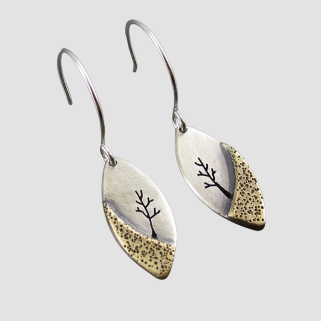 Lea | Pendientes retro de rama con forma de gota