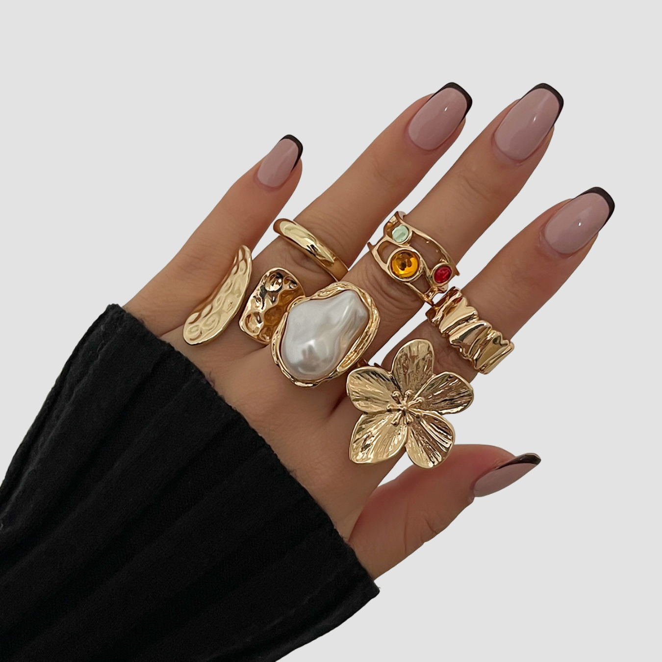 Mara | Anillo de perla barroca