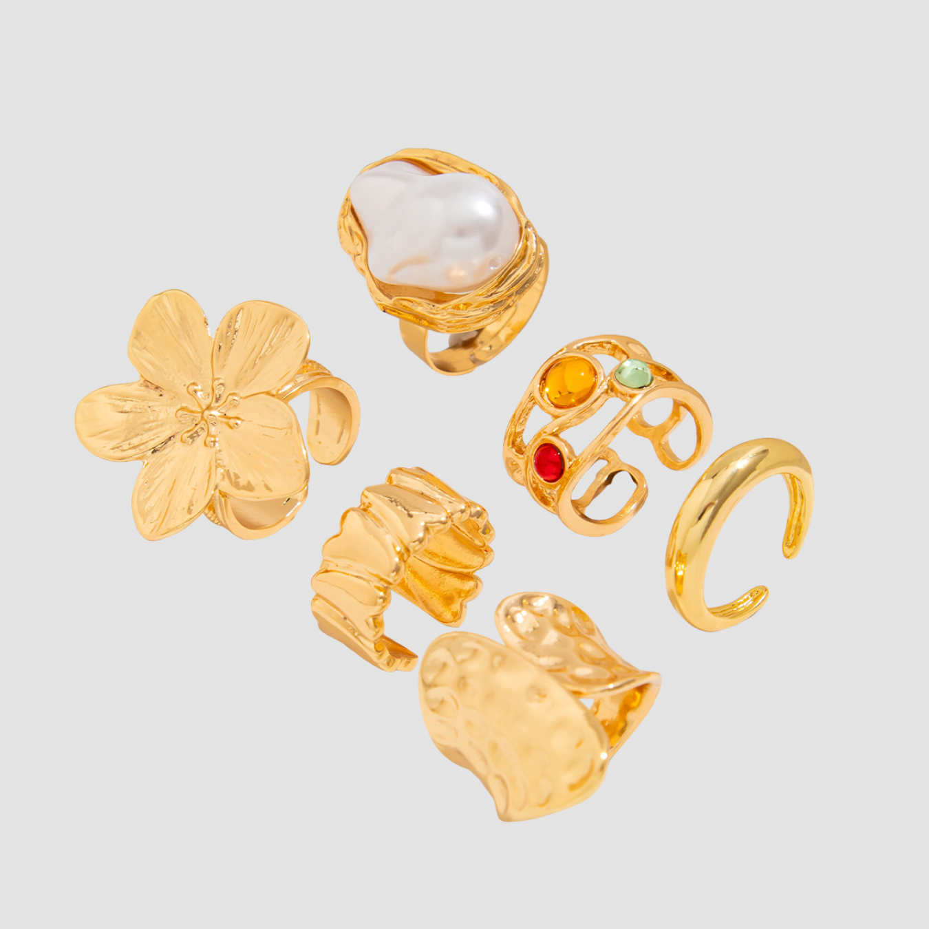 Mara | Anillo de perla barroca