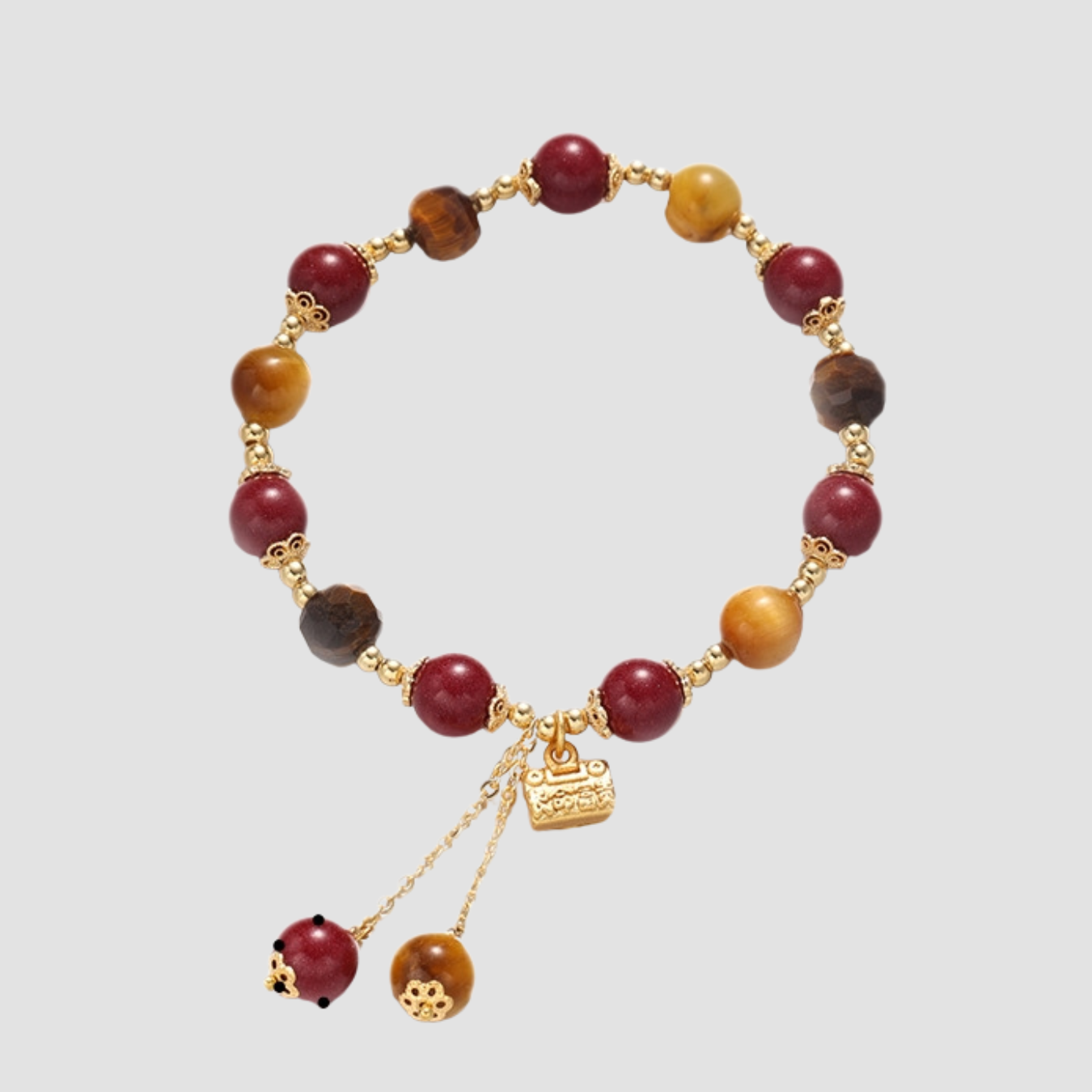 Mara | Pulsera de cuentas de piedra cinabrio