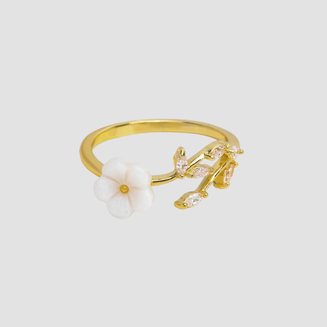 Mara | Anillo de flor de concha