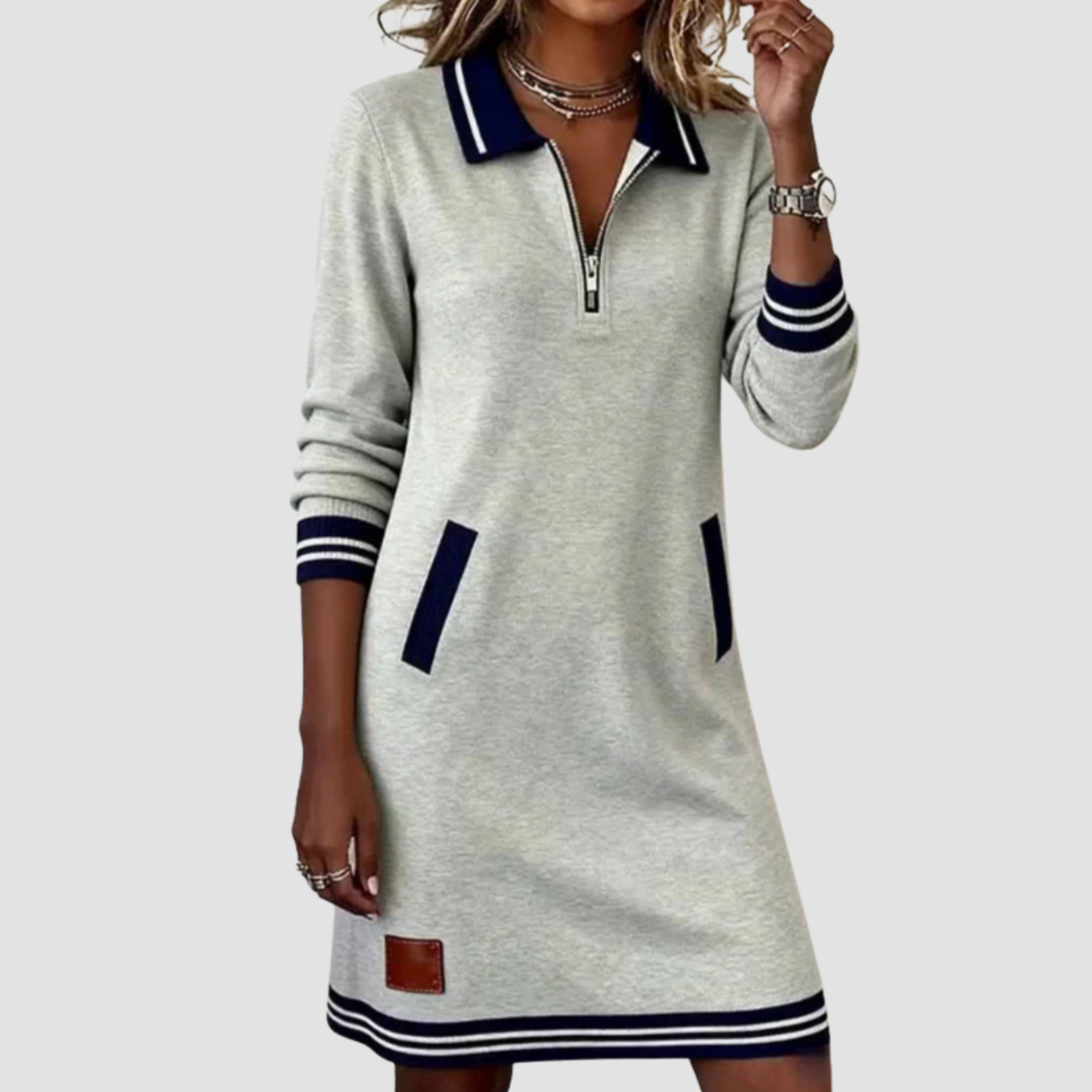 Novea | Vestido con bolsillos y cremallera
