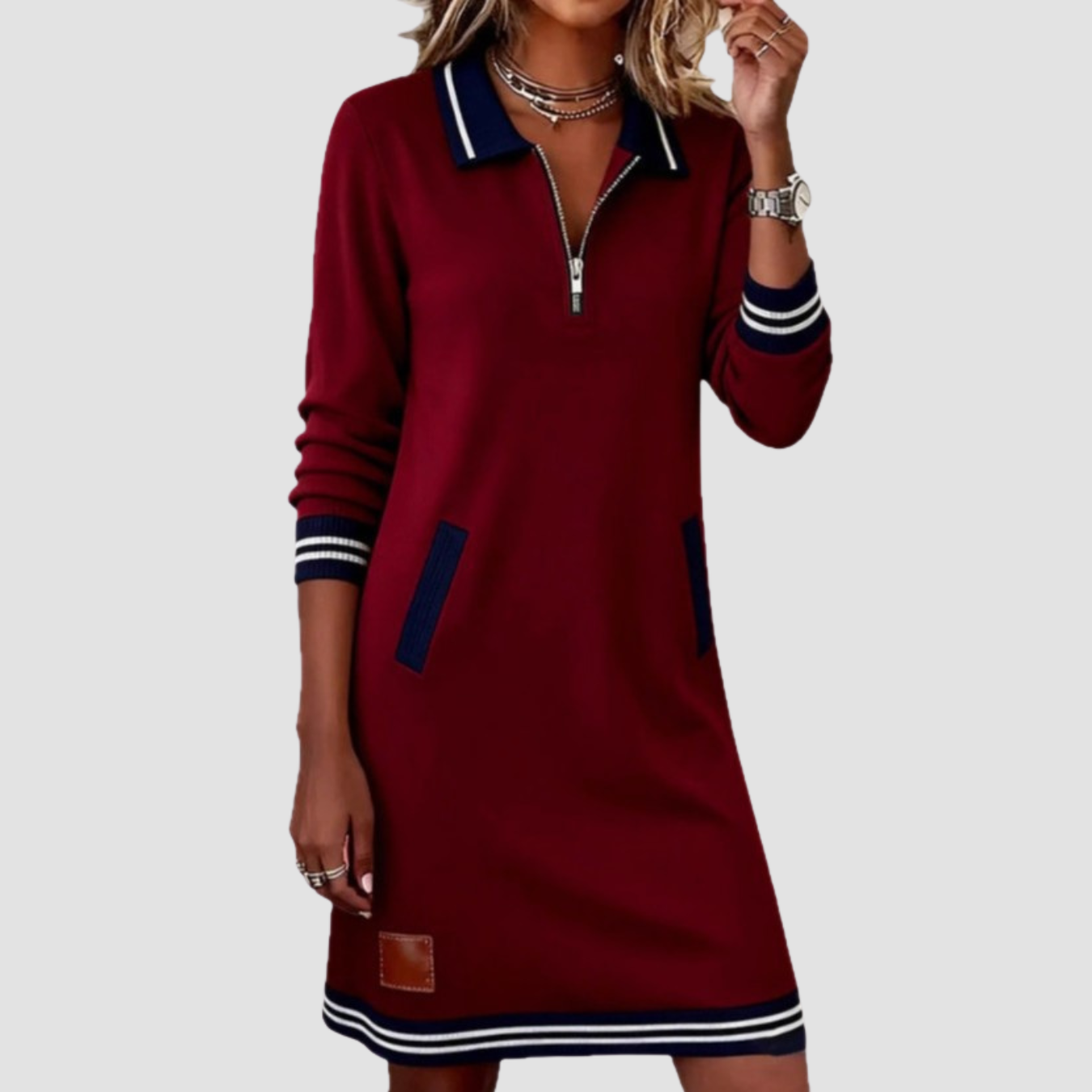 Novea | Vestido con bolsillos y cremallera