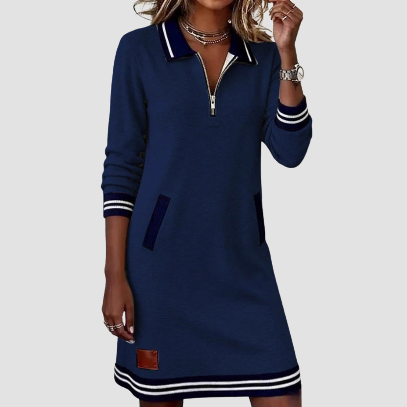 Novea | Vestido con bolsillos y cremallera