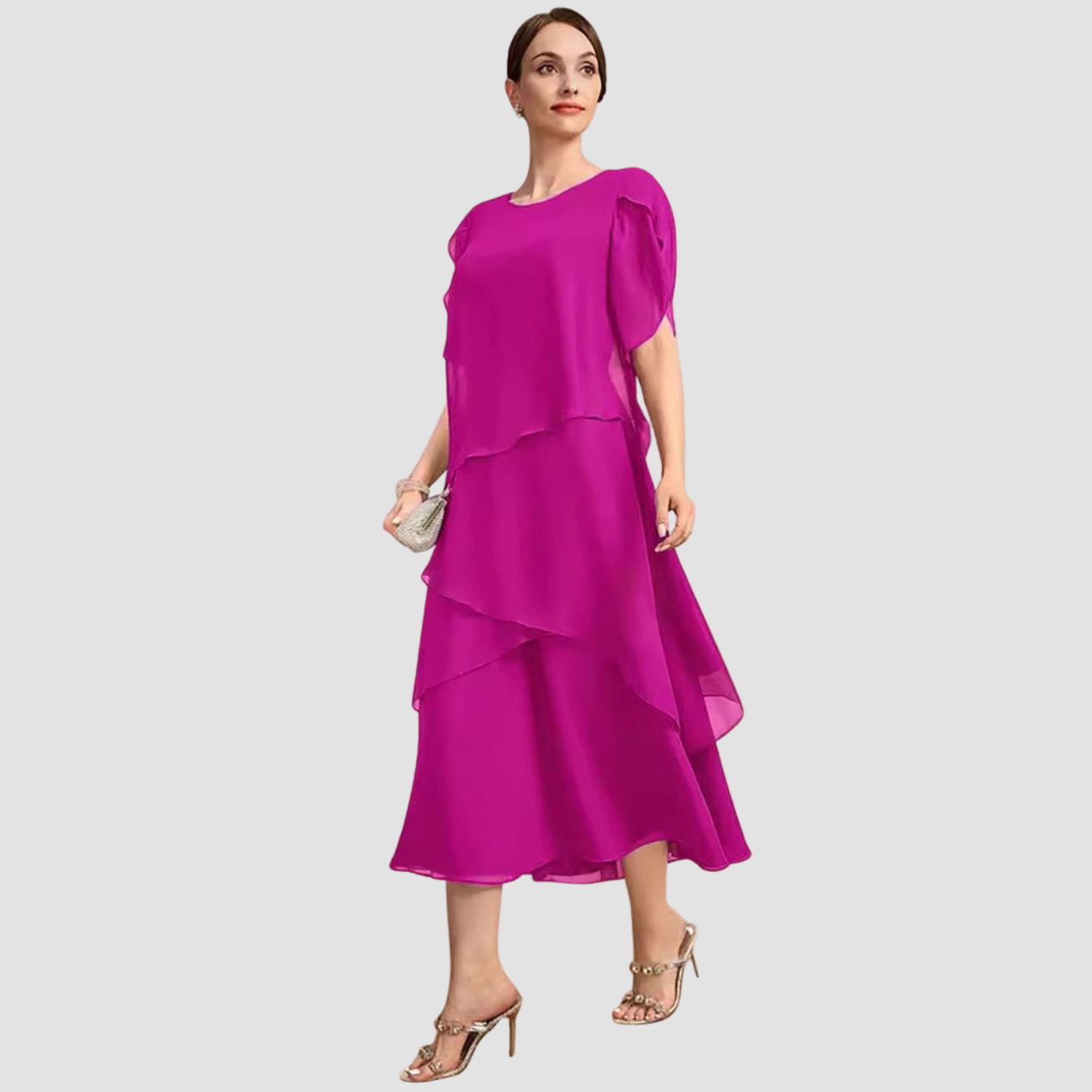 Novea | Vestido de gasa con capas