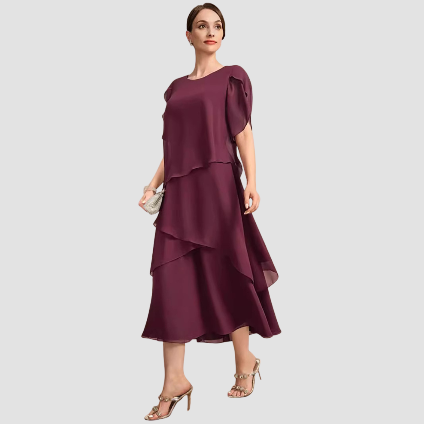 Novea | Vestido de gasa con capas