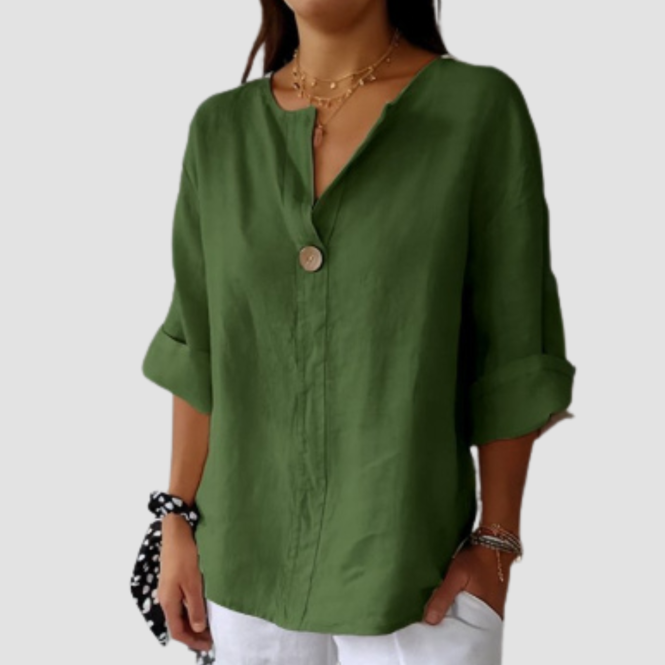 Lara | Camiseta de manga larga con cuello en V