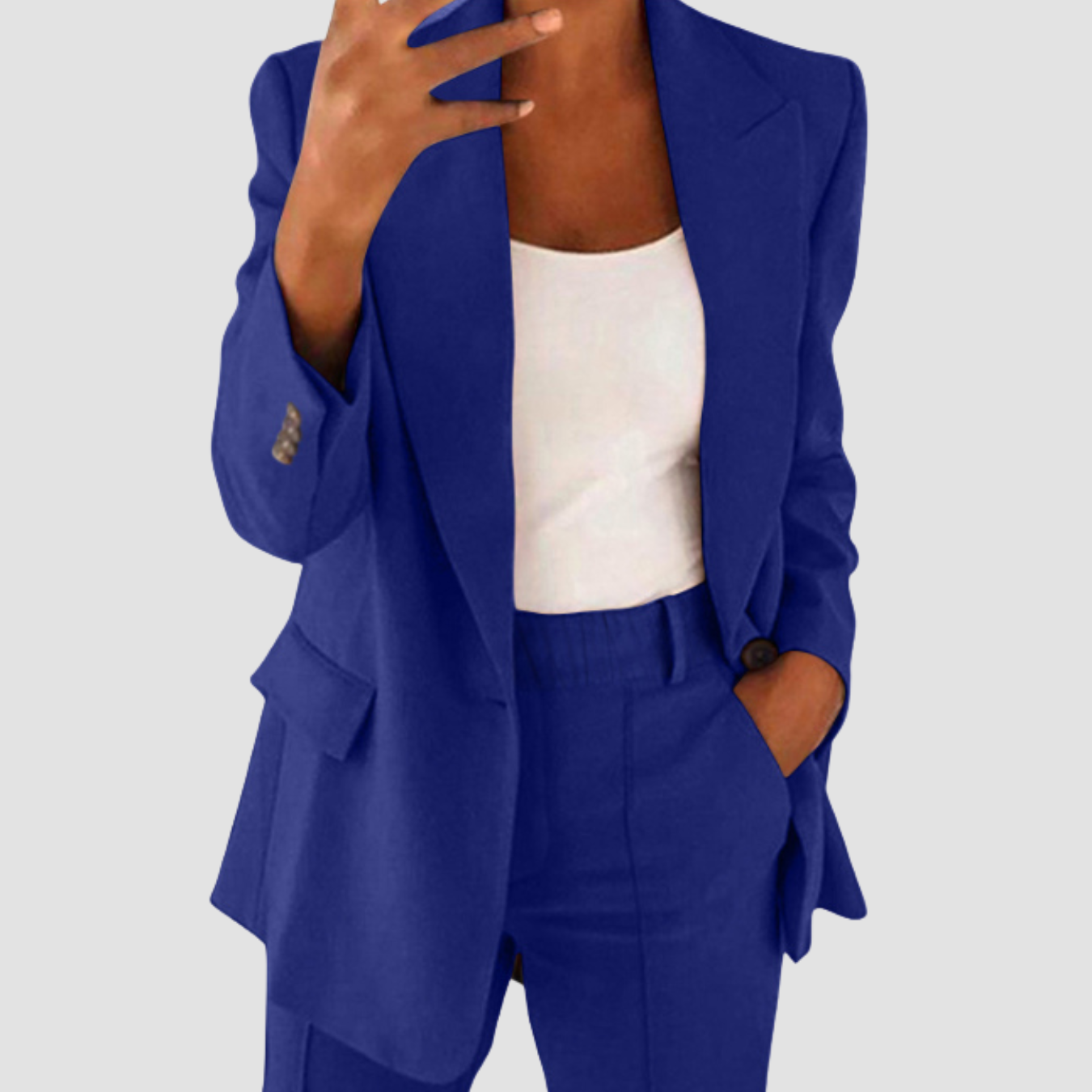 Mira | Chaqueta de traje y pantalón ajustado con bolsillos